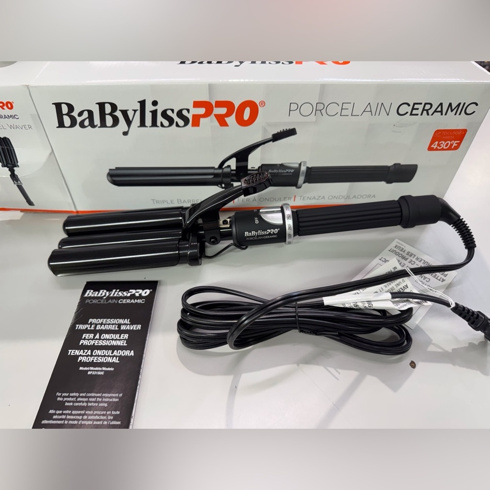BaBylissPRO Porcelain Ceramic Triple Barrel Waver - Picture 4 of 7